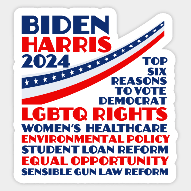 Biden Harris 2024 Election Platform Sticker by epiclovedesigns